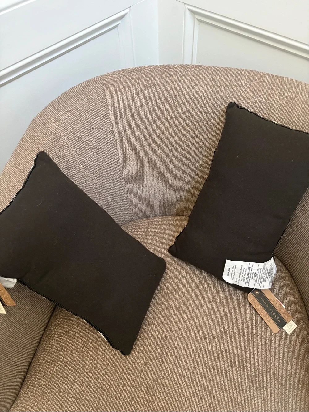 Beaded zebra print accent pillows